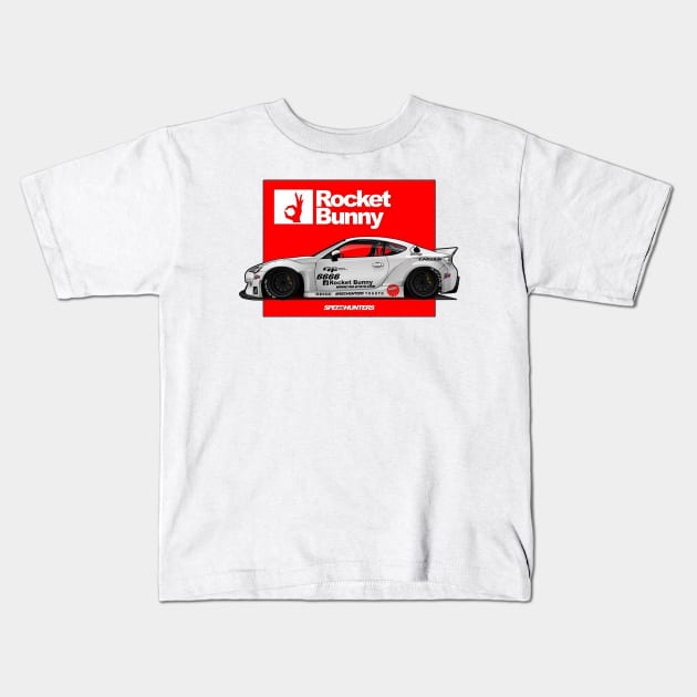 Rocket Bunny Speed Hunters Kids T-Shirt by GLattimore